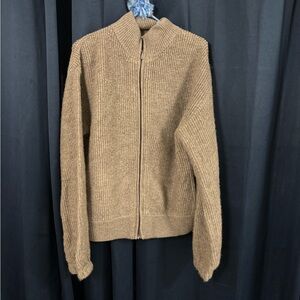 Cardigans THE CASHMERE PROJECT Clay Cashmere Puff Sleeve Zip Cardigan